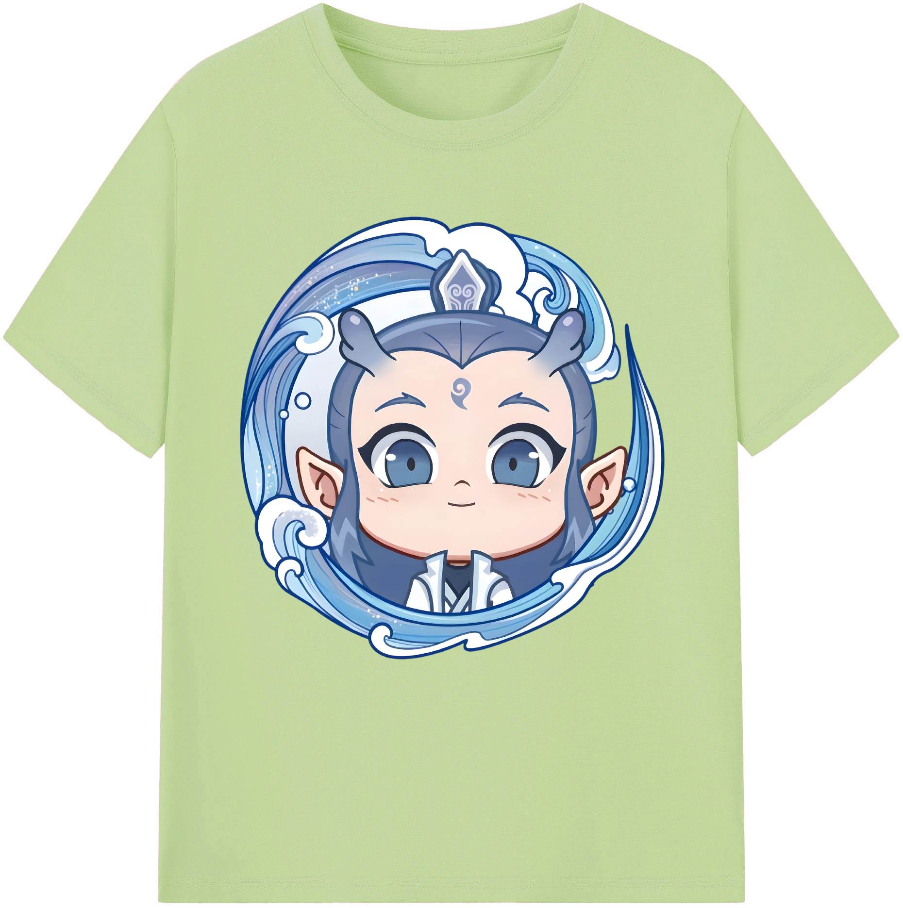 （画像用） Ne Zha 2 ナタ 魔童の大暴れ 綿100％半袖Tシャツ（フロントプリント）